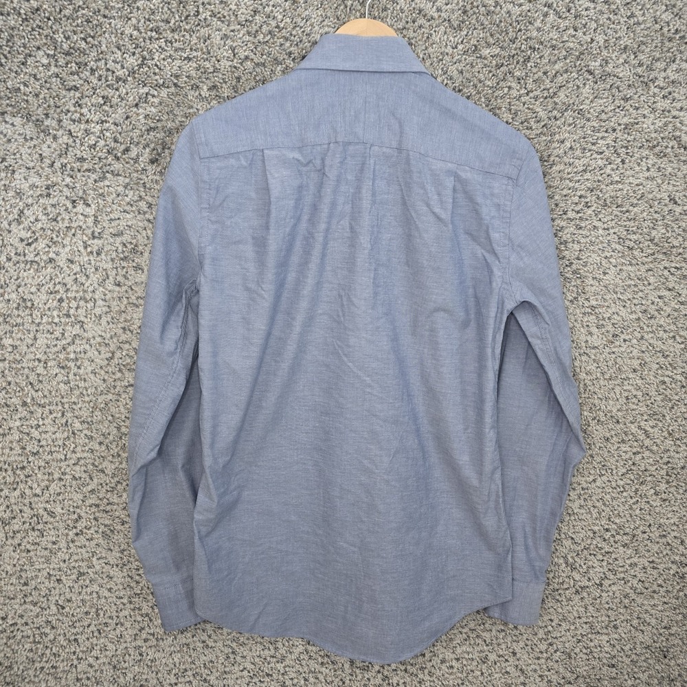 Jos A‎ Bank Dress Shirt Mens 15 34 Blue Button Stretch Non Iron Extreme Slim Fit - Picture 8 of 8